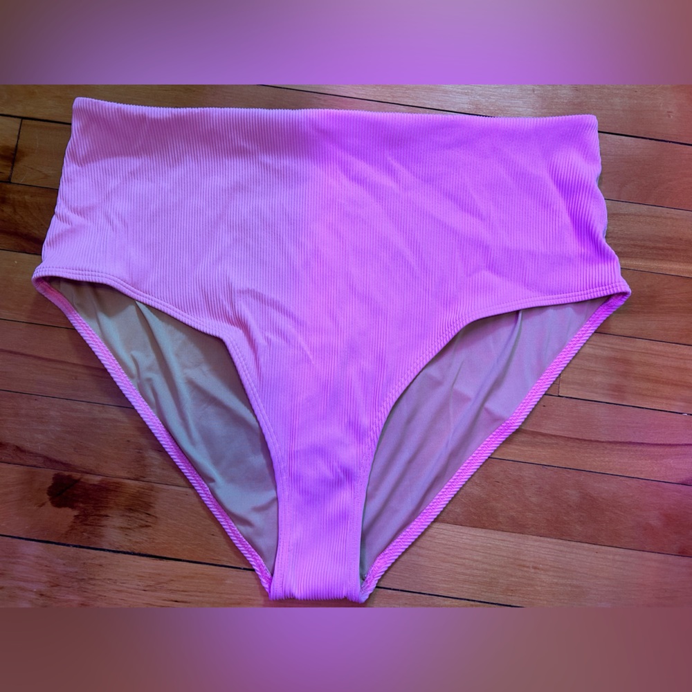Old Navy pink ribbed swim bottom size 2xl